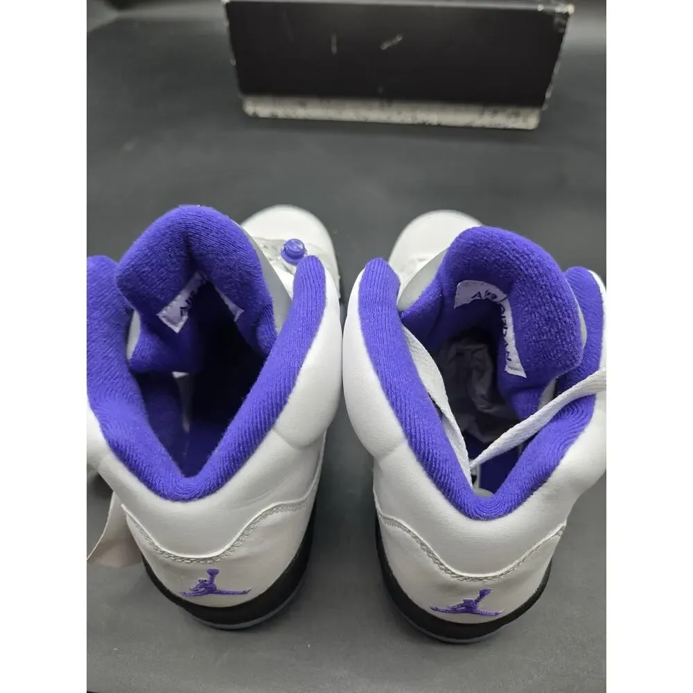 Nike Air Jordan 5 Retro GS Dark Concord 7Y White Purple 440888-141 New Box